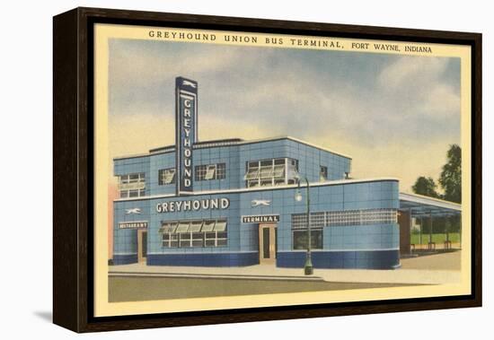 Greyhound Bus Terminal, Ft. Wayne-null-Framed Stretched Canvas