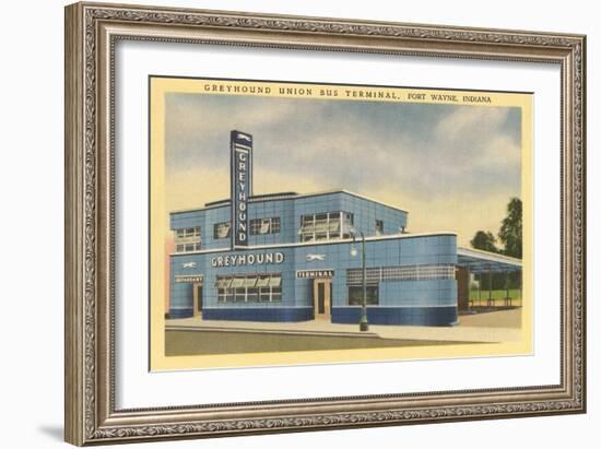 Greyhound Bus Terminal, Ft. Wayne-null-Framed Art Print