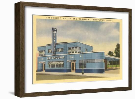 Greyhound Bus Terminal, Ft. Wayne-null-Framed Art Print