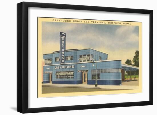 Greyhound Bus Terminal, Ft. Wayne-null-Framed Art Print