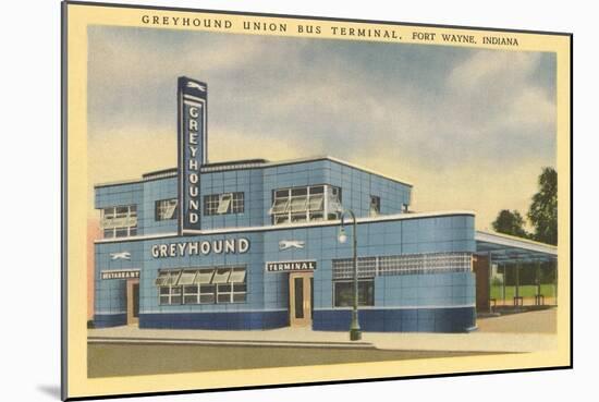 Greyhound Bus Terminal, Ft. Wayne-null-Mounted Art Print