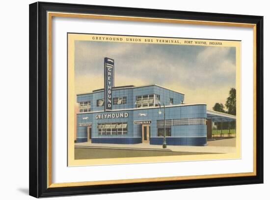 Greyhound Bus Terminal, Ft. Wayne-null-Framed Art Print