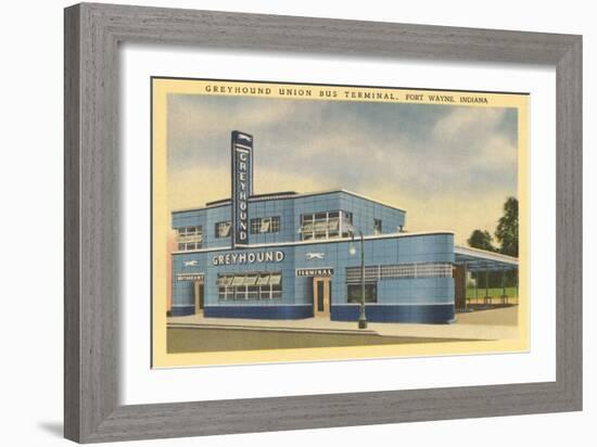 Greyhound Bus Terminal, Ft. Wayne-null-Framed Premium Giclee Print