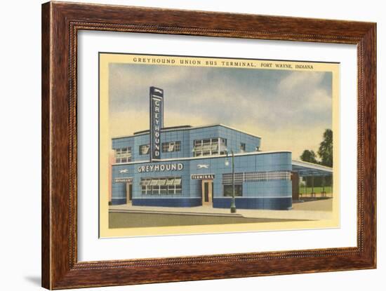 Greyhound Bus Terminal, Ft. Wayne-null-Framed Premium Giclee Print