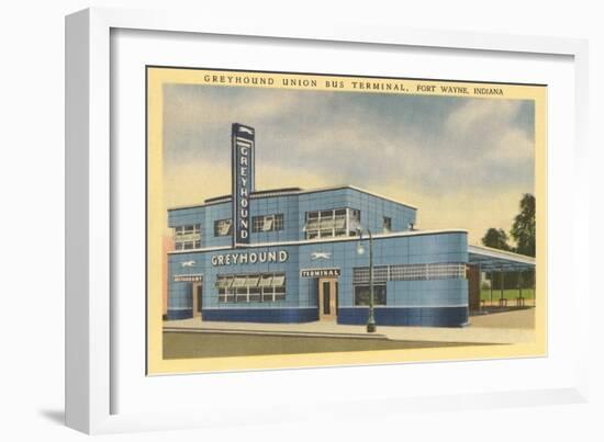 Greyhound Bus Terminal, Ft. Wayne-null-Framed Premium Giclee Print