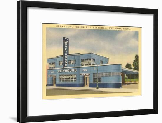 Greyhound Bus Terminal, Ft. Wayne-null-Framed Premium Giclee Print