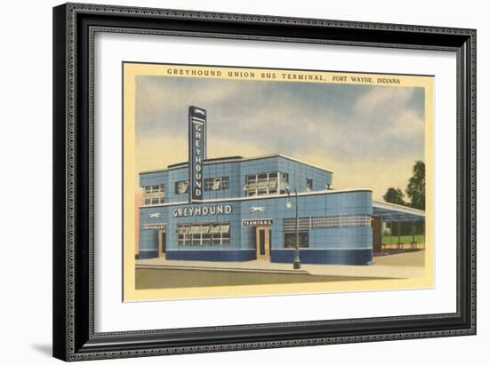 Greyhound Bus Terminal, Ft. Wayne-null-Framed Premium Giclee Print