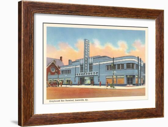 Greyhound Bus Terminal, Louisville-null-Framed Art Print