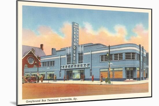 Greyhound Bus Terminal, Louisville-null-Mounted Art Print