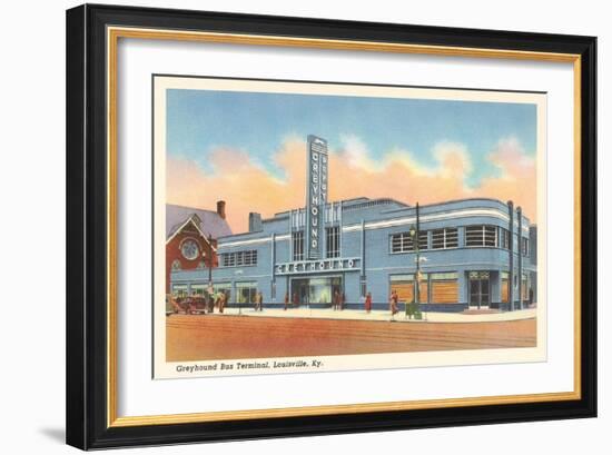 Greyhound Bus Terminal, Louisville-null-Framed Art Print