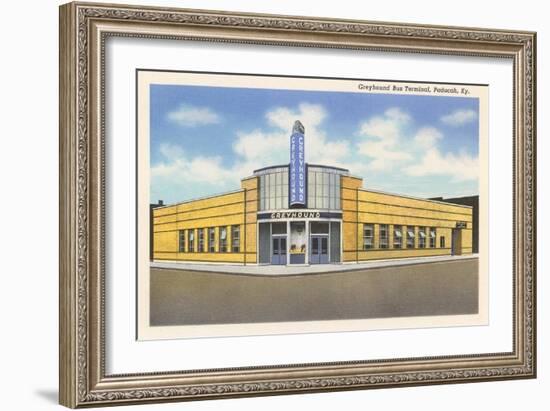 Greyhound Bus Terminal, Paducah-null-Framed Art Print