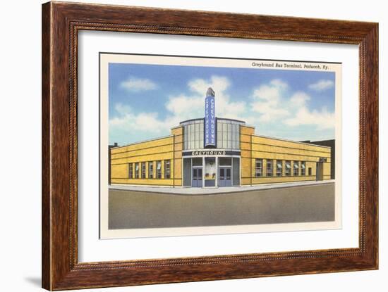 Greyhound Bus Terminal, Paducah-null-Framed Art Print