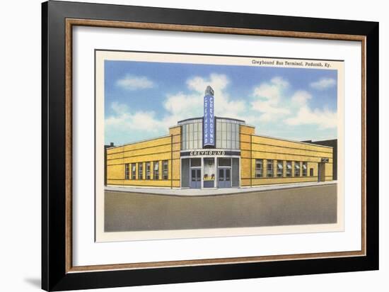 Greyhound Bus Terminal, Paducah-null-Framed Art Print