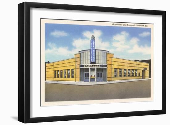 Greyhound Bus Terminal, Paducah-null-Framed Art Print