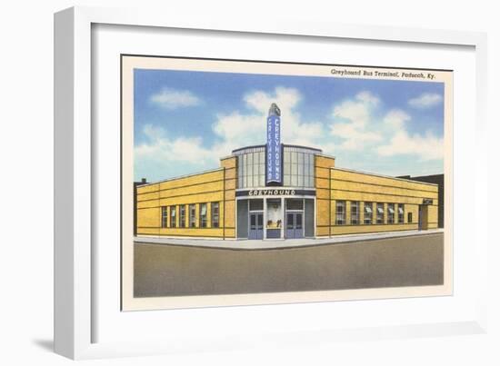 Greyhound Bus Terminal, Paducah-null-Framed Art Print