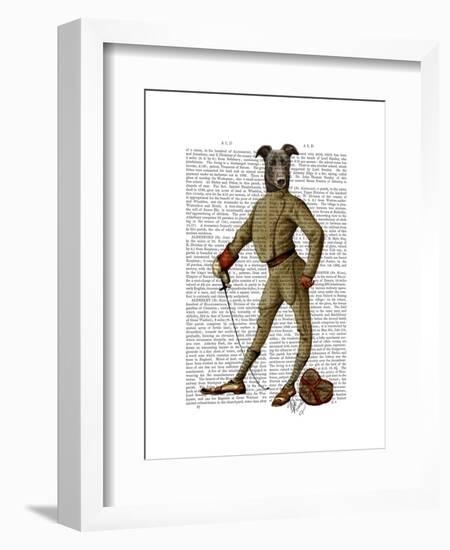 Greyhound Fencer Dark Full-Fab Funky-Framed Art Print