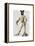 Greyhound Fencer in Cream Full-Fab Funky-Framed Stretched Canvas