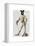 Greyhound Fencer in Cream Full-Fab Funky-Framed Stretched Canvas