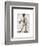 Greyhound Fencer in Cream Full-Fab Funky-Framed Art Print