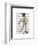 Greyhound Fencer in Cream Full-Fab Funky-Framed Art Print