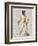 Greyhound Fencer in Cream Full-Fab Funky-Framed Premium Giclee Print