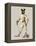 Greyhound Fencer in Cream Full-Fab Funky-Framed Stretched Canvas