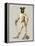 Greyhound Fencer in Cream Full-Fab Funky-Framed Stretched Canvas