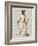 Greyhound Fencer in Cream Full-Fab Funky-Framed Art Print