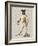 Greyhound Fencer in Cream Full-Fab Funky-Framed Art Print