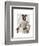 Greyhound Fencer in Cream Portrait-Fab Funky-Framed Art Print