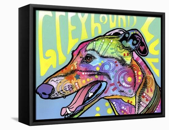 Greyhound Luv-Dean Russo-Framed Premier Image Canvas