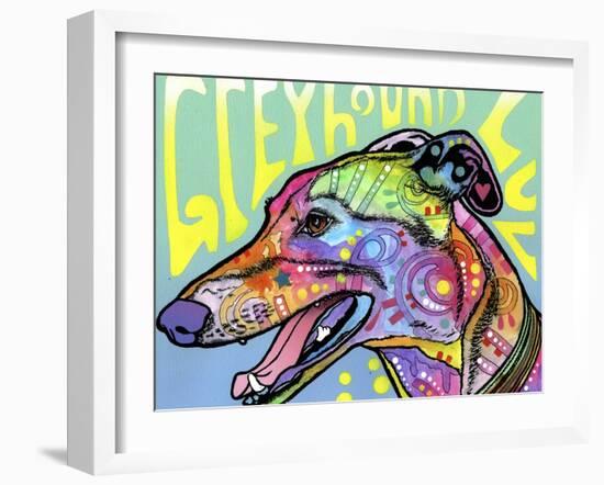 Greyhound Luv-Dean Russo-Framed Giclee Print