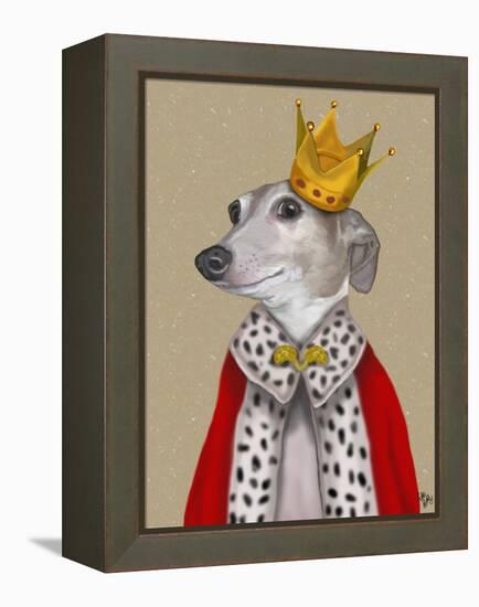 Greyhound Queen-Fab Funky-Framed Stretched Canvas