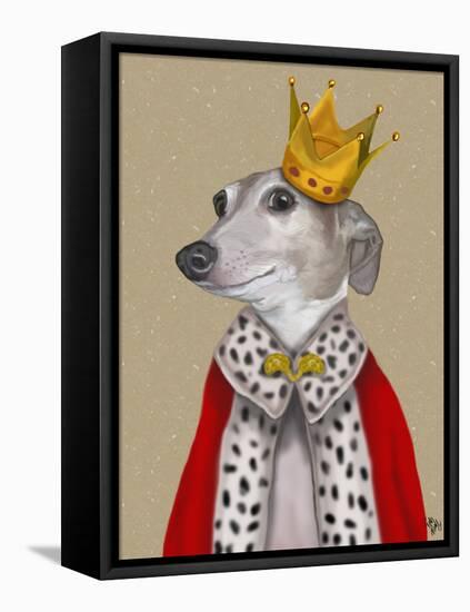 Greyhound Queen-Fab Funky-Framed Stretched Canvas