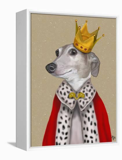 Greyhound Queen-Fab Funky-Framed Stretched Canvas