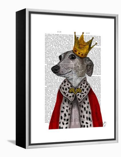 Greyhound Queen-Fab Funky-Framed Stretched Canvas