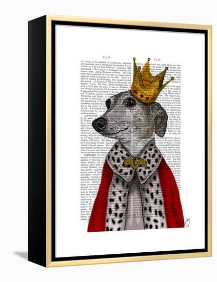 Greyhound Queen-Fab Funky-Framed Stretched Canvas