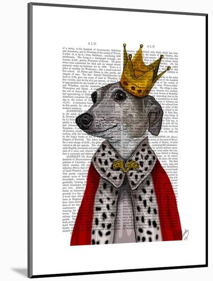 Greyhound Queen-Fab Funky-Mounted Art Print