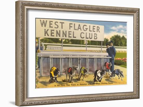 Greyhound Track, Flagler, Florida-null-Framed Art Print