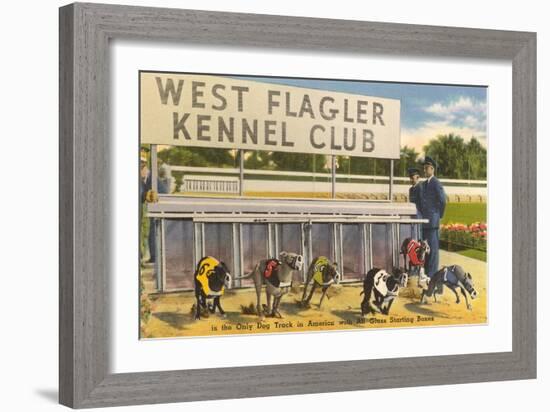 Greyhound Track, Flagler, Florida-null-Framed Art Print