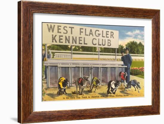 Greyhound Track, Flagler, Florida-null-Framed Art Print