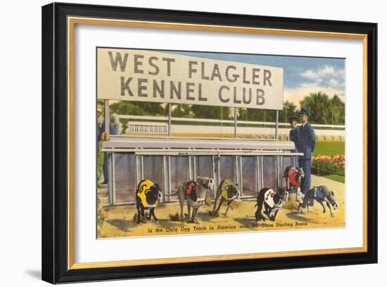 Greyhound Track, Flagler, Florida-null-Framed Art Print