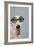 Greyhound Wearing Joke Magnified Glasses-null-Framed Photographic Print
