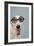 Greyhound Wearing Joke Magnified Glasses-null-Framed Photographic Print
