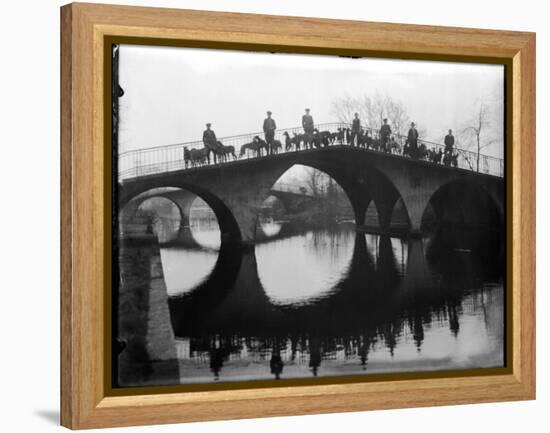 Greyhounds on a Bridge-null-Framed Premier Image Canvas