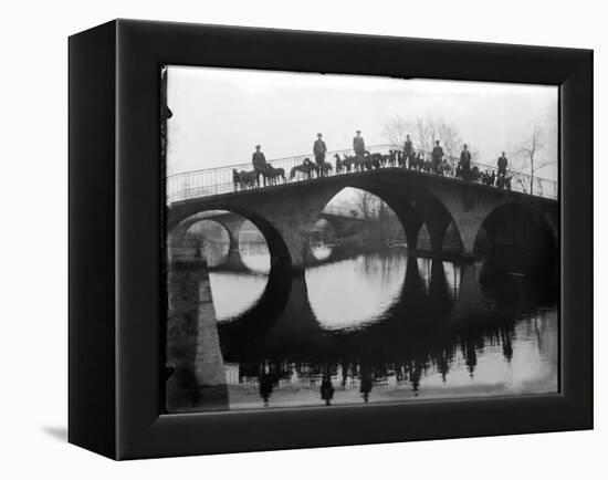 Greyhounds on a Bridge-null-Framed Premier Image Canvas