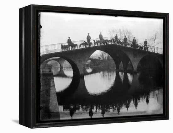 Greyhounds on a Bridge-null-Framed Premier Image Canvas