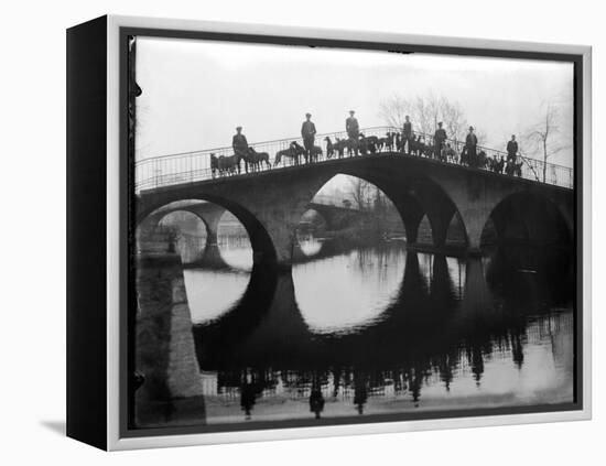 Greyhounds on a Bridge-null-Framed Premier Image Canvas