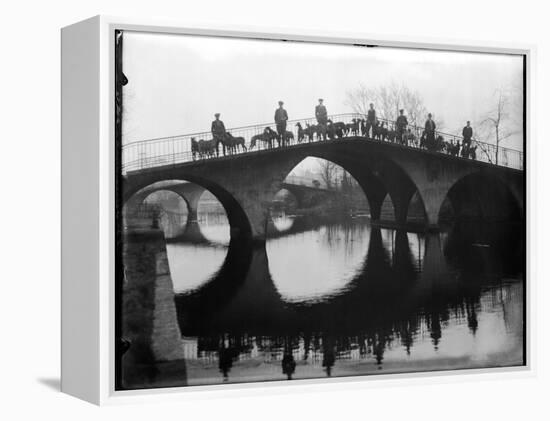 Greyhounds on a Bridge-null-Framed Premier Image Canvas