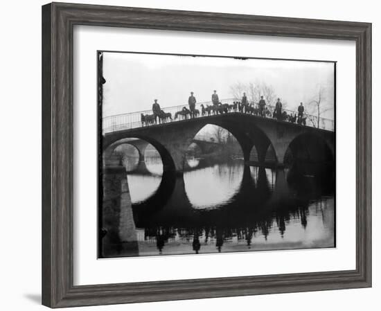 Greyhounds on a Bridge-null-Framed Photographic Print